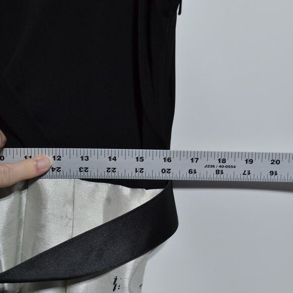 Evan-Picone Black Cream & Yellow Sleeveless Formal Dress Size 16 - Picture 11 of 12